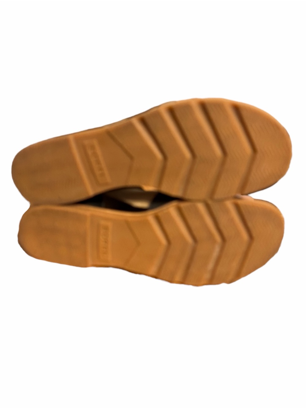 Sorel Black Leather Open-Toe Sandals with Tan Footbed - Picture 6 of 7